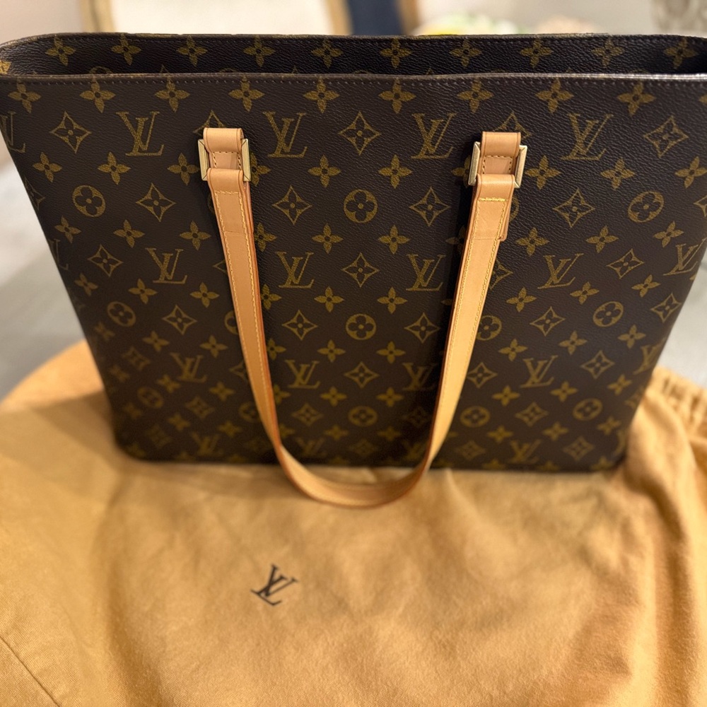 Louis Vuitton Vintage Luco Signature Monogram Tote in Brown and Tan